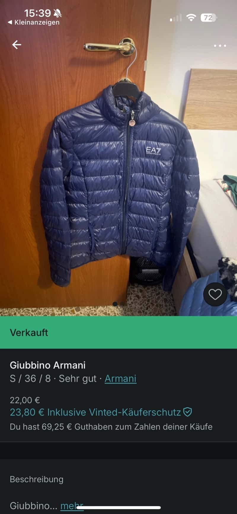 Vinted Snipe Gewinn Screenshot